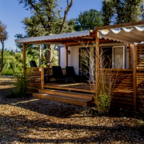 MOBILHOME 5 personnes - PREMIUM - 2 chambres avec climatisation +TV+ Plancha à gaz + 2 SDB 