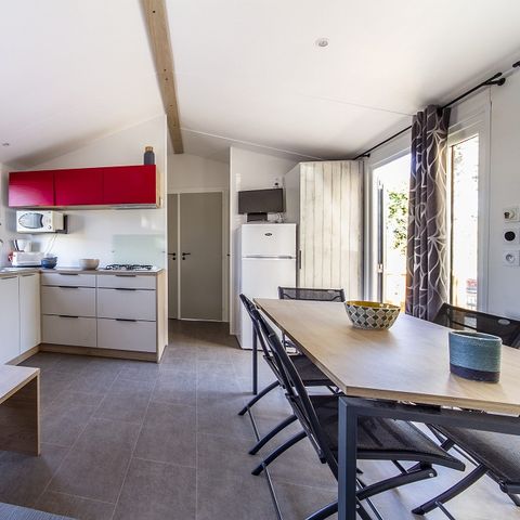 MOBILHOME 8 personnes - CONFORT - 4 chambres avec climatisation +TV+ 2 SDB 