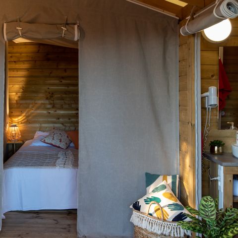TENTE TOILE ET BOIS 5 personnes - Lodge Kamari CLASSIC Climatisé