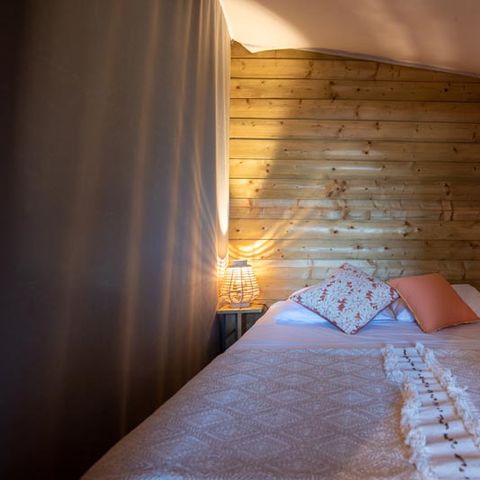 Tente en toile et en bois 5 personnes - Lodge Kamari CLASSIC Climatisé