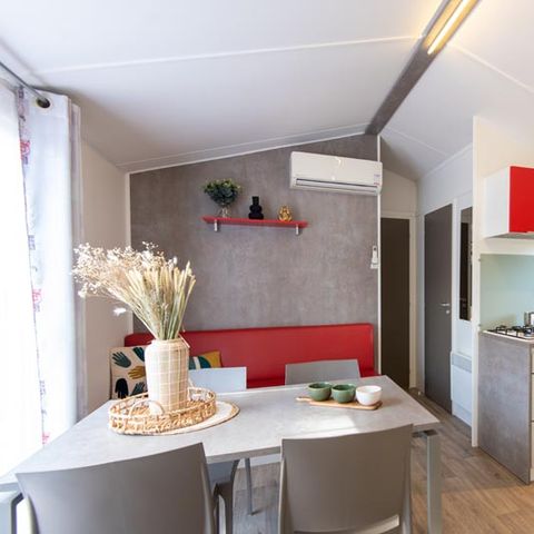 MOBILHOME 6 personnes - 6 Places 3 Chambres (Clim, TV, Lave vaisselle)