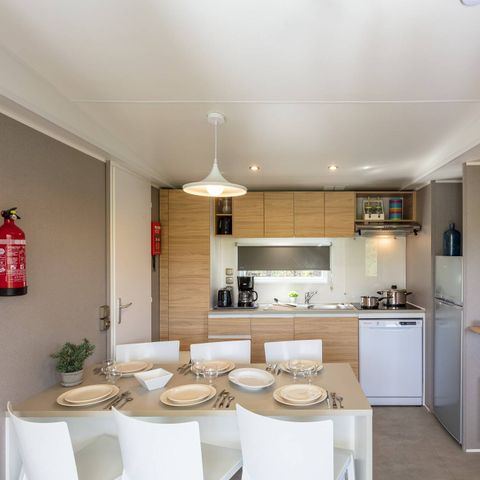 Mobilhome 6 personnes - Premium Exclusive | 3 Ch. | 6 Pers. | Terrasse surélevée | Clim. | TV