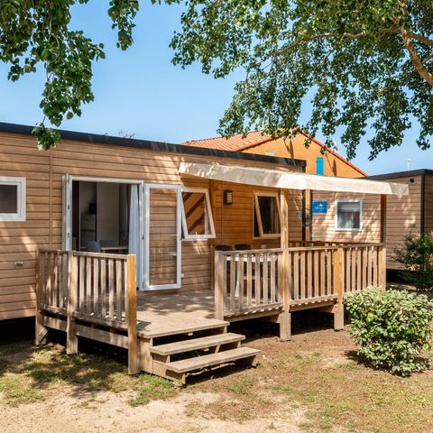 Mobilhome 6 personnes - Premium Exclusive | 3 Ch. | 6 Pers. | Terrasse surélevée | Clim. | TV