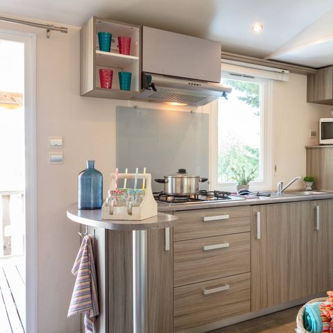 Mobilhome 6 personnes - Comfort | 2 Ch. | 4/6 Pers. | Terrasse surélevée | Clim.