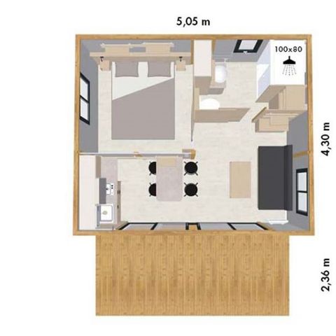 Chalet 2/3 personnes - Premium Aigrette