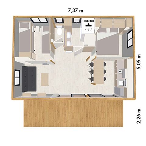 Chalet 5/7 personnes - Premium Flamant