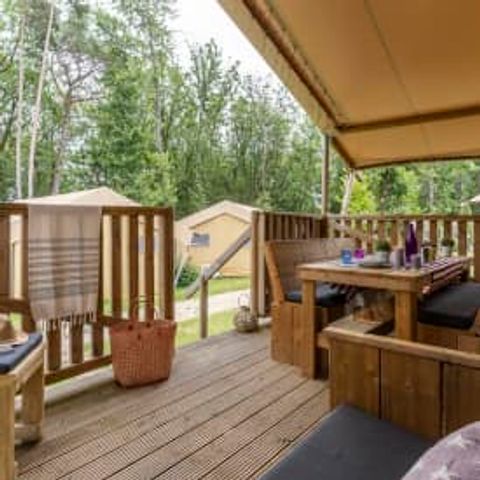 Tente en toile et en bois 6 personnes - Lodge Safari 6p 3ch ****