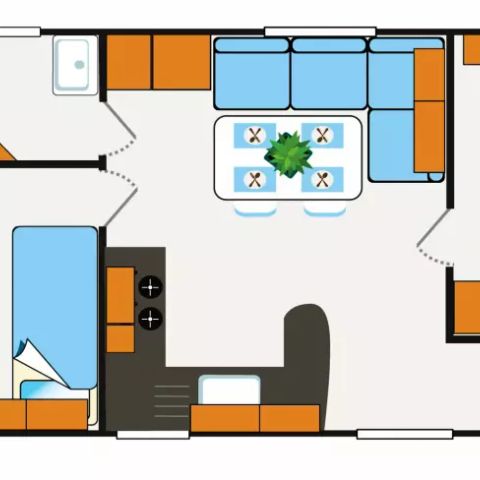 MOBILHOME 6 personnes - 3 Pièces 4/6 Personnes Climatisé + TV