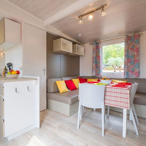 Mobilhome 6 personnes - Comfort XL | 3 Ch. | 6 Pers. | Terrasse surélevée | Clim.