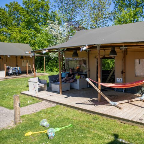 Tente en toile et en bois 7 personnes - Luxe