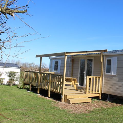 MOBILHOME 8 personnes - Mobil home Eva 40 - 4 chambres 1 sdb - 40m² + terrasse semi couverte