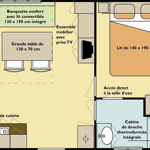 MOBILHOME 4 personnes - Mobil Home Super Mercure - 2 chambres