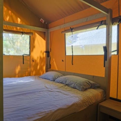 Tente en toile et en bois 7 personnes - Tente safari Belle vue
