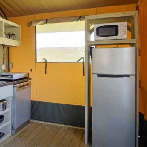Tente en toile et en bois 7 personnes - Tente safari Belle vue