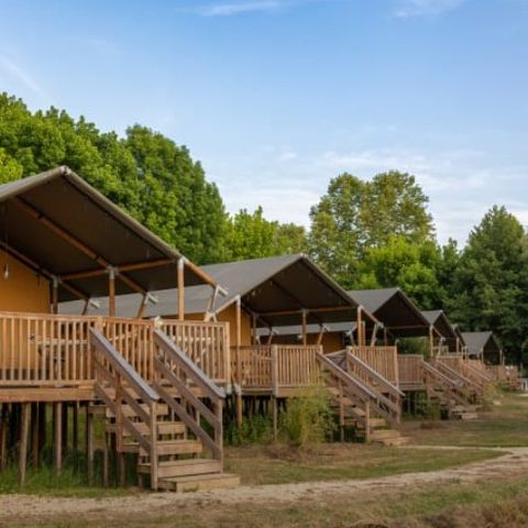 Tente en toile et en bois 7 personnes - Tente safari Belle vue