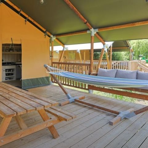 TENTE TOILE ET BOIS 7 personnes - Tente safari Belle vue