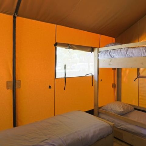 Tente en toile et en bois 7 personnes - Tente safari Belle vue