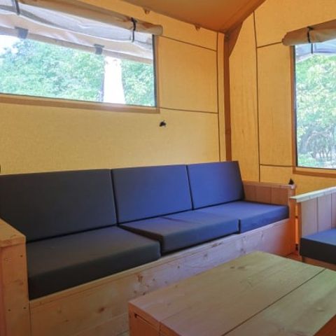 Tente en toile et en bois 5 personnes - Tente safari Grives
