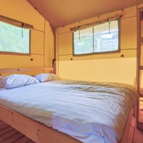 Tente en toile et en bois 5 personnes - Tente safari Grives