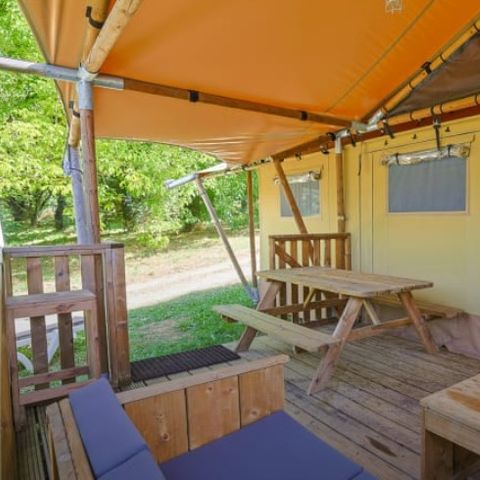 TENTE TOILE ET BOIS 5 personnes - Tente safari Grives