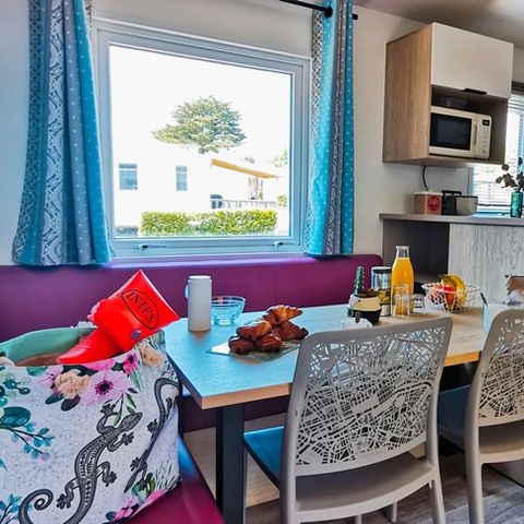 MOBILHOME 9 personnes - PRESTA+ 4 chambres 40m² TV + clim
