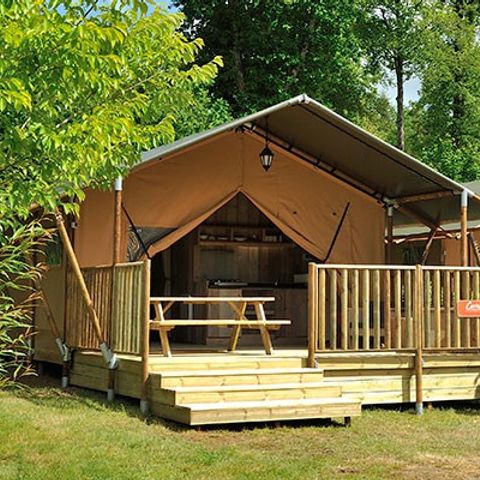 Tente en toile et en bois 6 personnes - Tente Safari Lodge | 2 Ch. | 6 Pers. | 1 SDB
