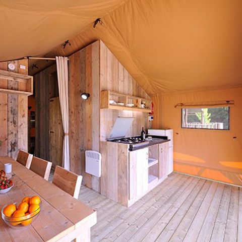 Tente en toile et en bois 6 personnes - Tente Safari Lodge | 2 Ch. | 6 Pers. | 1 SDB
