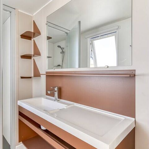 MOBILHOME 6 personnes - Premium | 3 Ch. | 6 Pers. | Terrasse Lounge | Clim. | TV