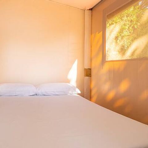 Tente en toile et en bois 5 personnes - Eco Lodge | 2 Ch. | 4/5 Pers. | Sans SDB