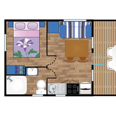 MOBILHOME 2 personnes - Mobile-Home EREBY**** 2 personnes