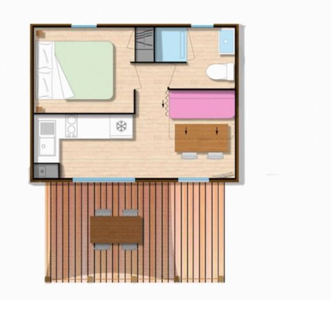 MOBILHOME 2 personnes - Mobile-Home ORHY**** 2 personnes