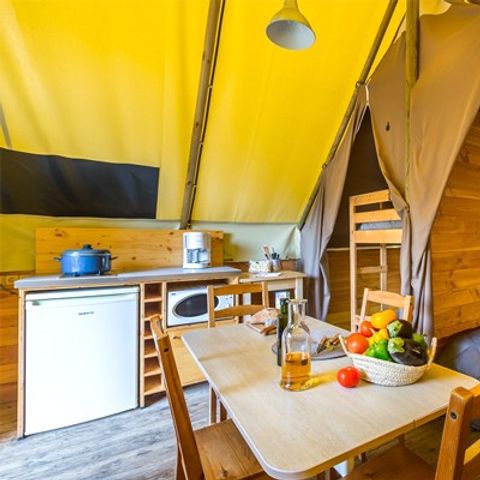 Tente en toile et en bois 4 personnes - Tente Eco Lodge | 2 Ch. | 4 Pers. | Sans SDB