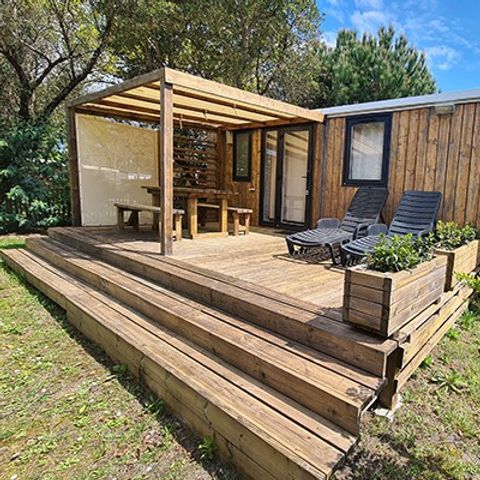 MOBILHOME 6 personnes - Premium | 3 Ch. | 6 Pers. | Terrasse Couverte | Clim. | TV