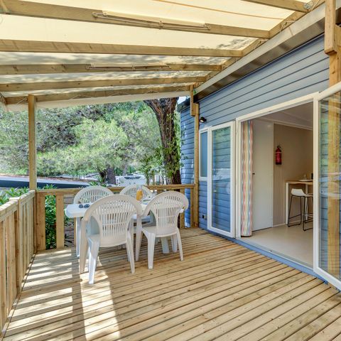 MOBILHOME 6 personnes - Premium Azure | 3 Ch. | 6 Pers. | Terrasse surélevée | Clim.