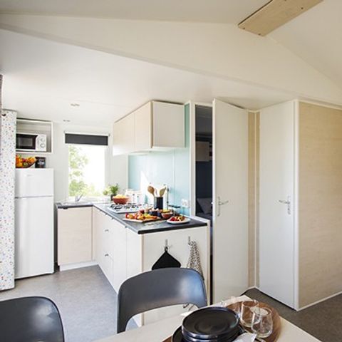 MOBILHOME 4 personnes - Ultimate | 2 Ch. | 4 Pers. | Terrasse surélevée | 2 SDB | Clim. | TV