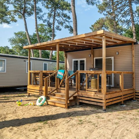 MOBILHOME 6 personnes - Mobil-home | Comfort | 3 Ch. | 6 Pers. | Terrasse couverte | 1 SDB | Clim.