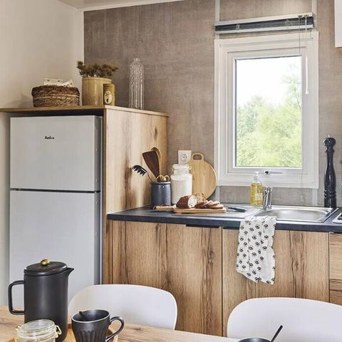 MOBILHOME 6 personnes - Mobil-home | Comfort | 3 Ch. | 6 Pers. | Terrasse couverte | 1 SDB | Clim.