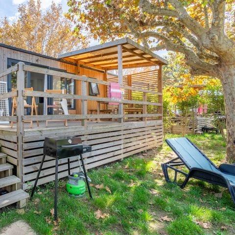 MOBILHOME 6 personnes - Mobil-home | Premium | 3 Ch. | 6 Pers. | Terrasse couverte | 1 SDB | Clim. | TV