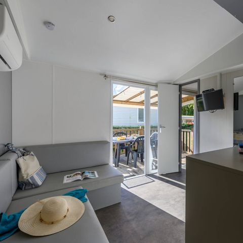 MOBILHOME 6 personnes - Mobil-home | Comfort | 3 Ch. | 6 Pers. | Terrasse couverte | 1 SDB | Clim. | TV