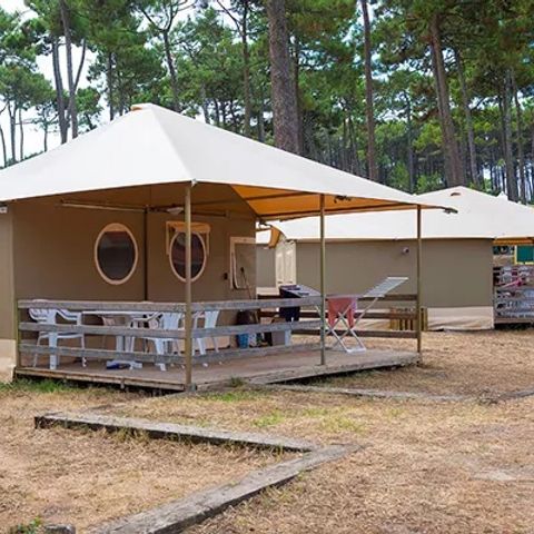 TENTE TOILE ET BOIS 5 personnes - Lodge LG5S