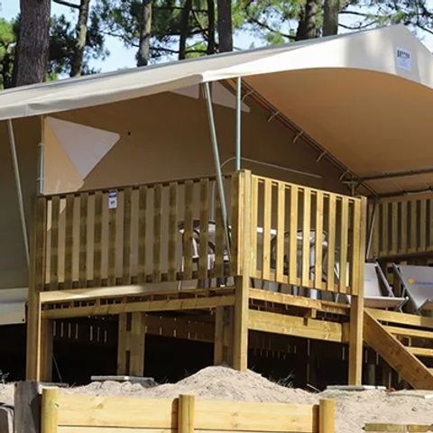 TENTE TOILE ET BOIS 5 personnes - Lodge - sans sanitaire LG5