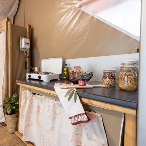 Tente en toile et en bois 5 personnes - Tente Maori