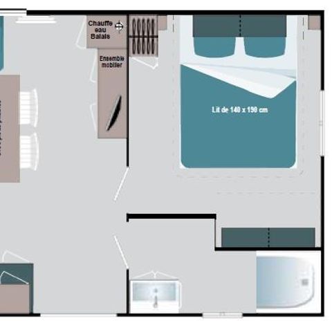MOBILHOME 4 personnes - 2 chambres + climatisation