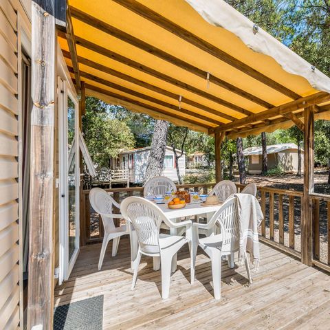MOBILHOME 6 personnes - Mobil-home | Classic | 3 Ch. | 6 Pers. | Terrasse surélevée | 1 SDB | Clim.