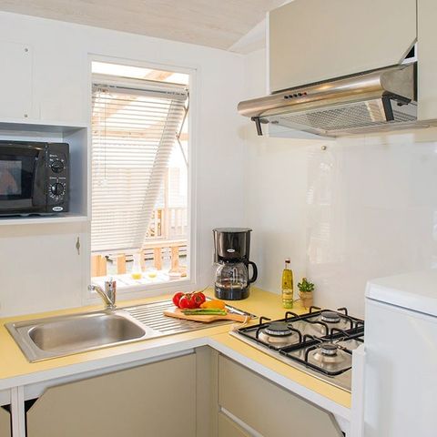 MOBILHOME 5 personnes - Comfort | 2 Ch. | 5 Pers. | Terrasse surélevée | 2 SDB | Clim. | TV