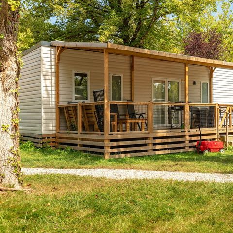 MOBILHOME 8 personnes - Mobil-home | Comfort | 4 Ch. | 8 Pers. | Terrasse Lounge | Cuisine extérieure