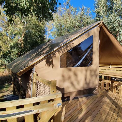 Tente en toile et en bois 4 personnes - SALECCIA