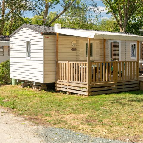 MOBILHOME 4 personnes - Mobil-home | Comfort | 2 Ch. | 4 Pers. | Terrasse surélevée | 2 SDB | Clim. | TV