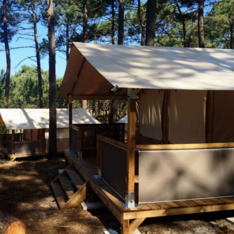 TENTE TOILE ET BOIS 6 personnes - TENTE LODGE Victoria | 6 pers. 2 Ch.