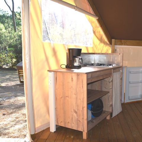 TENTE TOILE ET BOIS 4 personnes - TENTE LODGE - Les Yuccas | 4 pers. 2 ch.